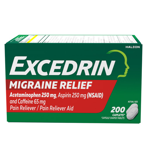 Excedrin Migraine Caplets for Migraine Headache Relief - 200 count