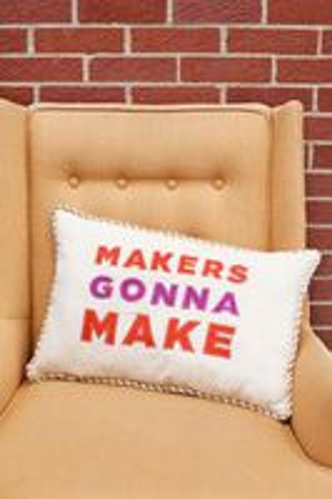 Decorate your craft room with this throw pillow!