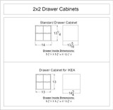2x2 Drawer Cabinet (Discontinued)