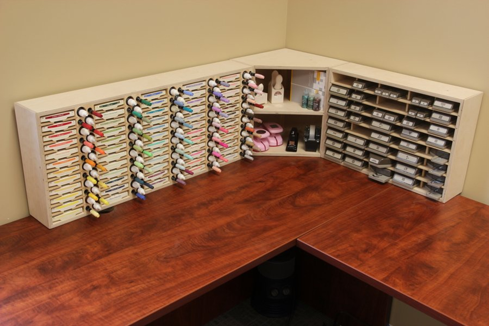 Corner Craft Shelf Desktop Corner Shelf StampnStorage