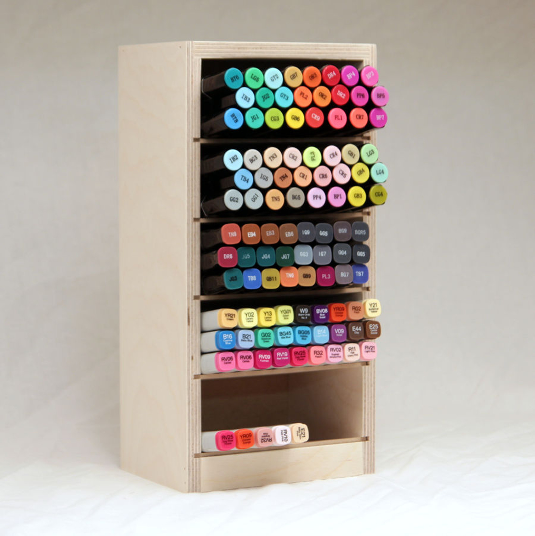BTSKY New 120 Slots Marker Case Lipstick Organizer-Canvas Markers Holder  for for Primascolor Markers and Sketch Markers (Black)