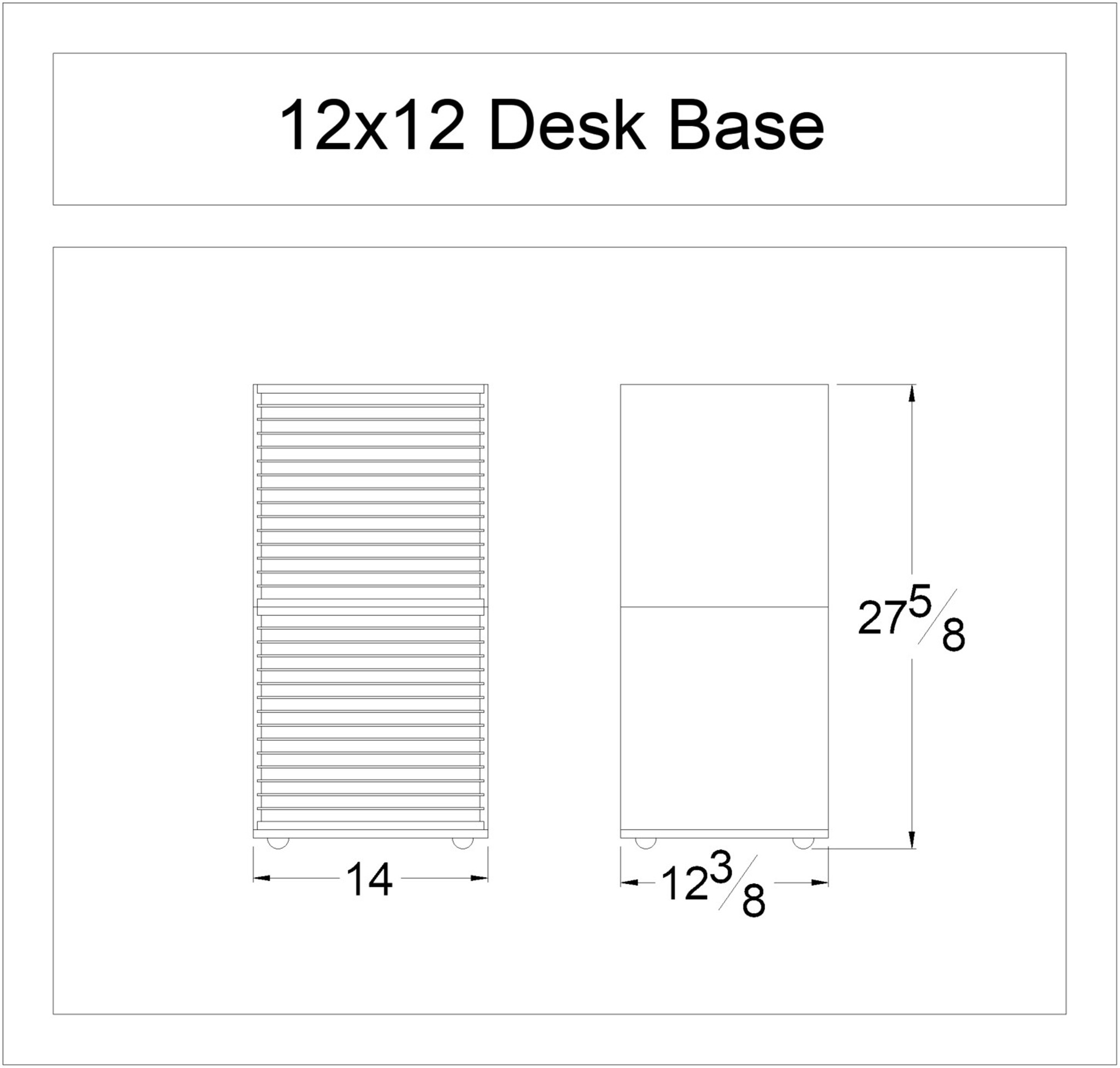 24 & 30 Slot Paper Organizer Desk Base (12x12)