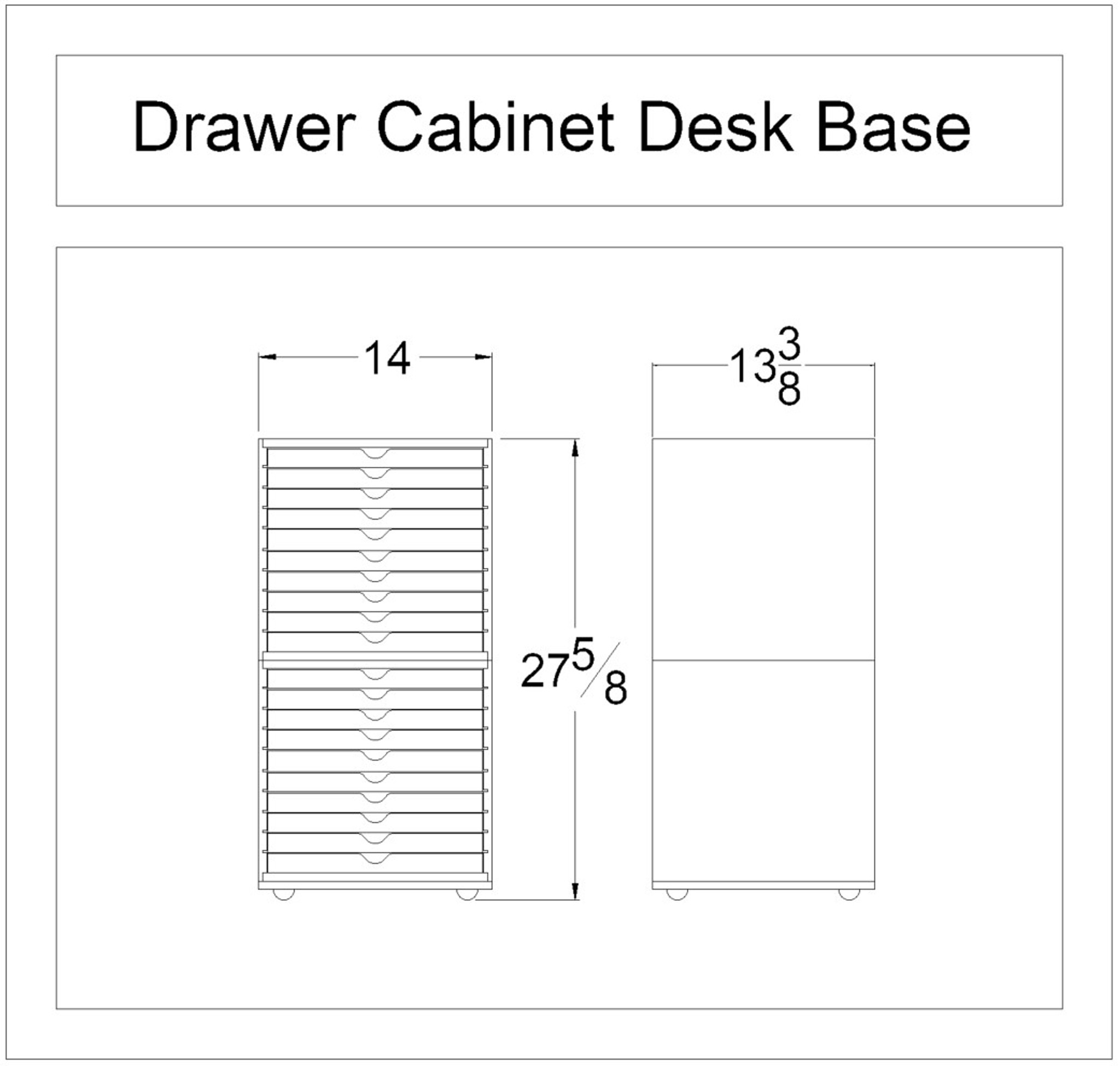 Drawer Cabinet Base Stamp N Storage