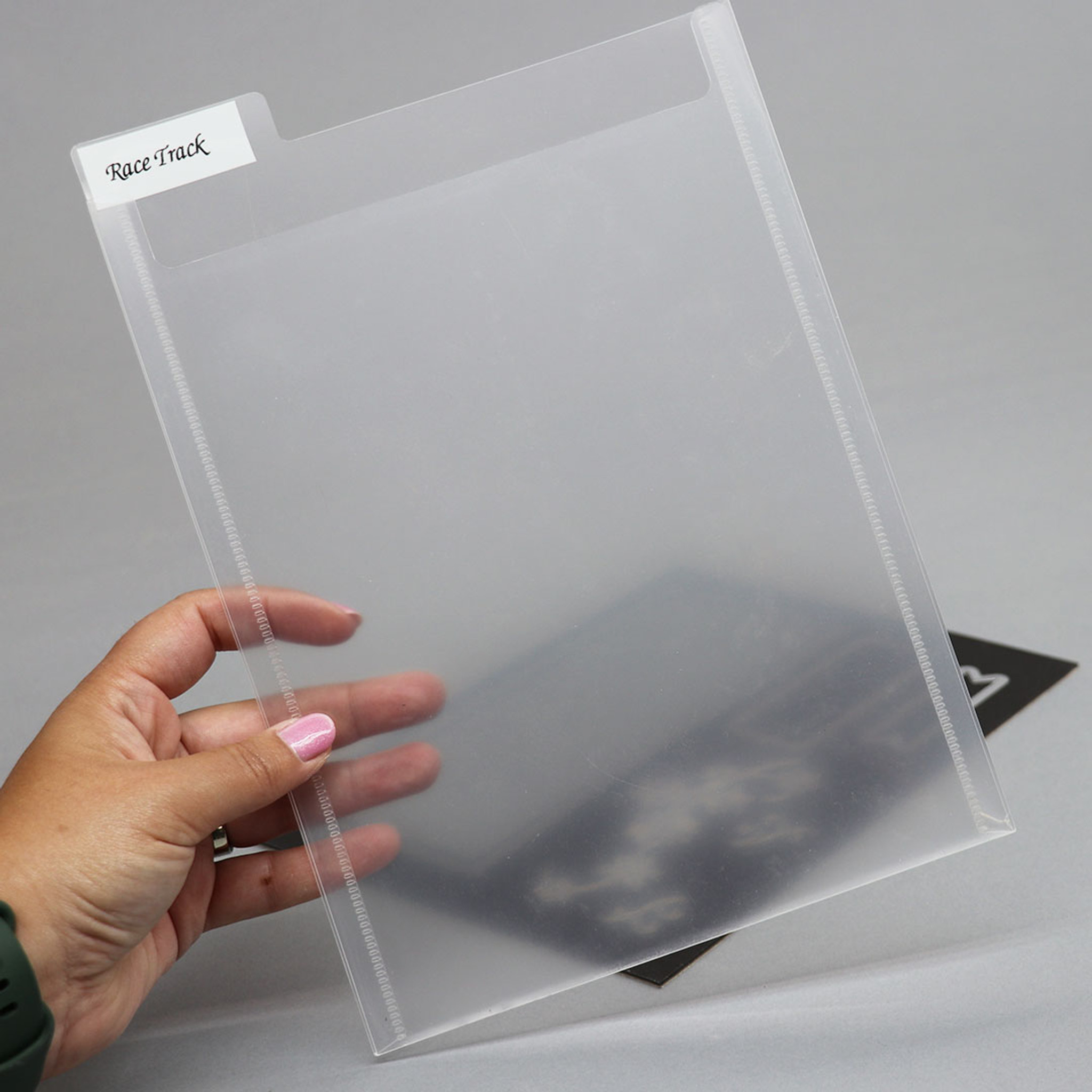 Clear Craft Storage Box with 6 Tabbed Dividers/Double Sided Strong Magnetic  Sheets/Plastic Envelopes Cutting