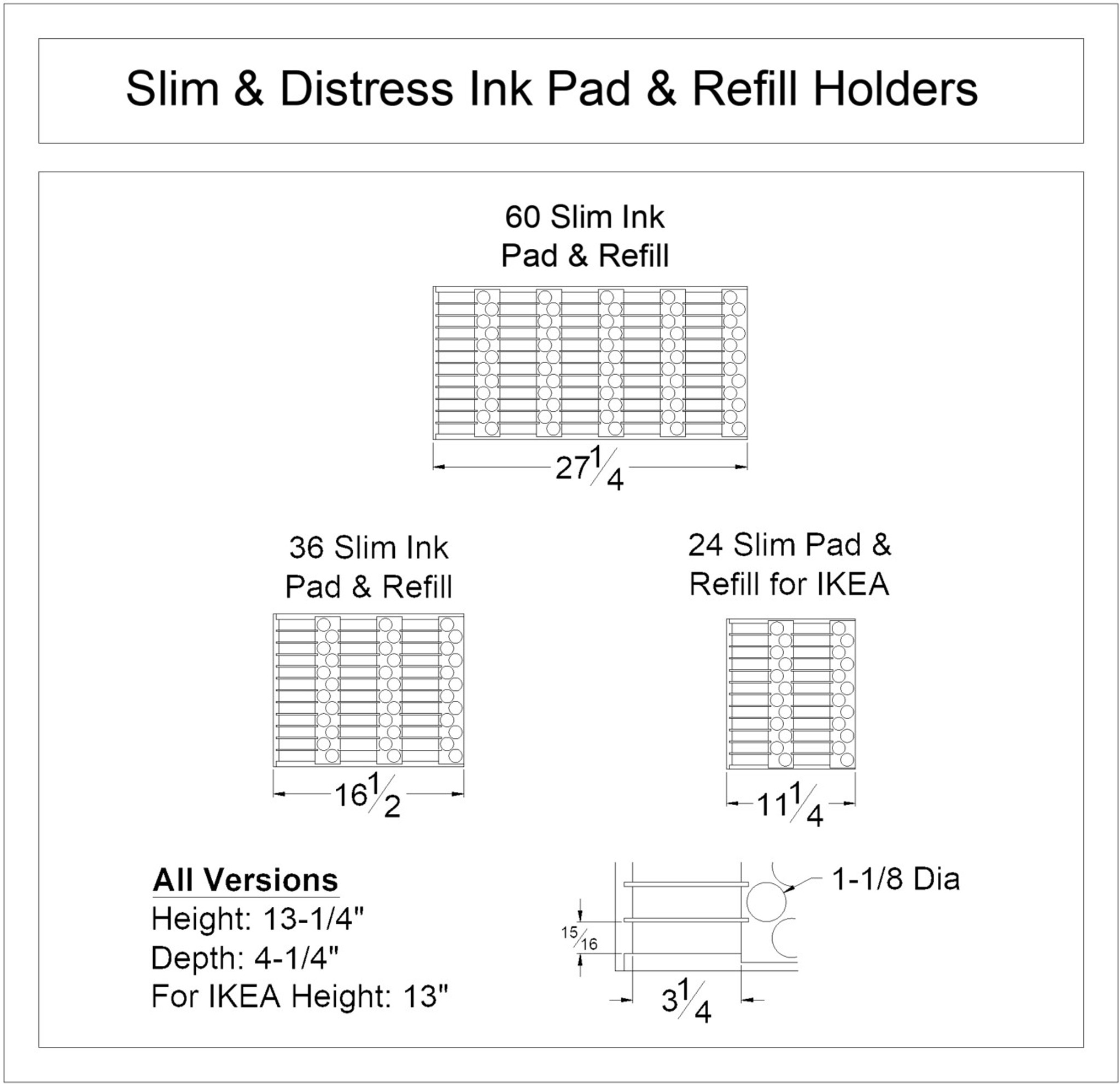 Slim & Distress Ink Pad & Refill Holder