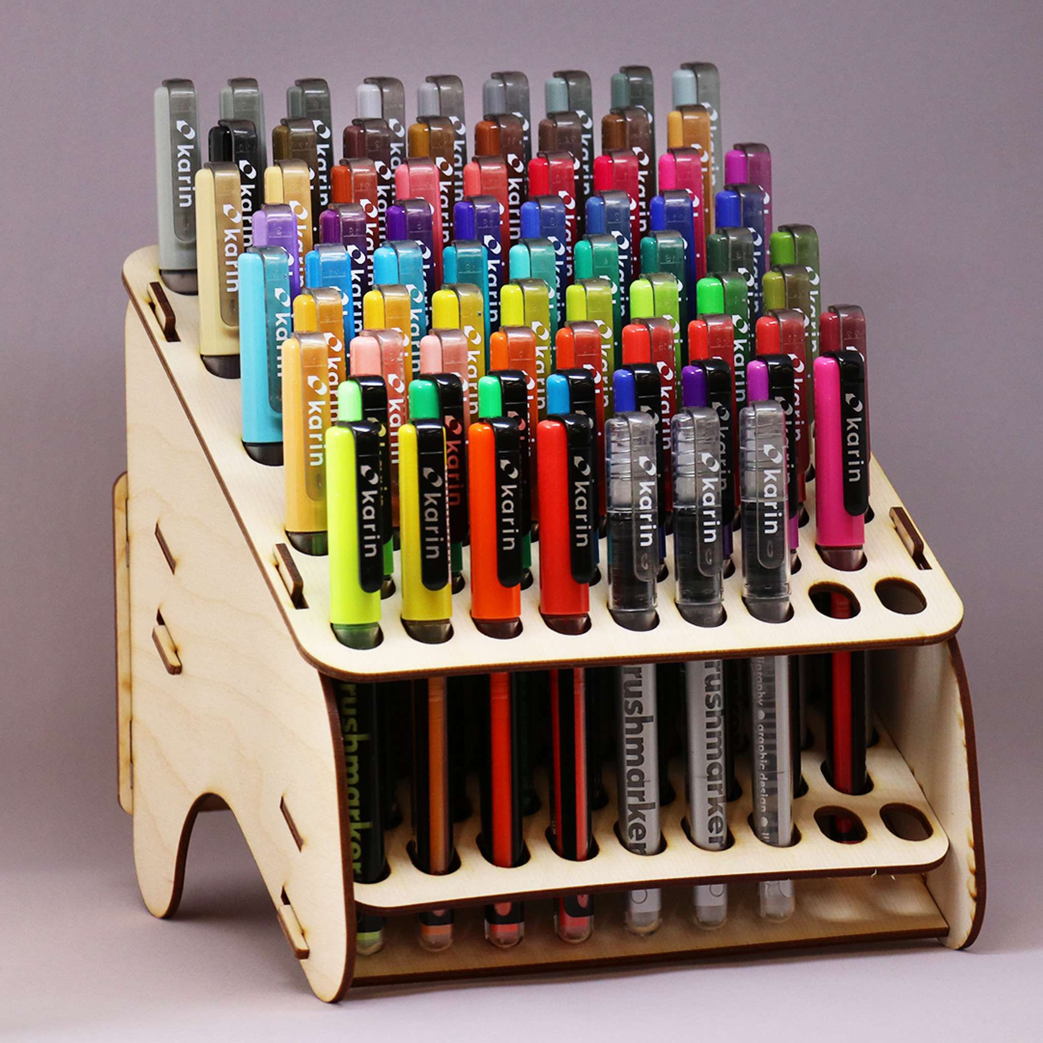 Stackable Desk Organizer Marker Pen Holder Case Colored Marker Pen Holder  Stand