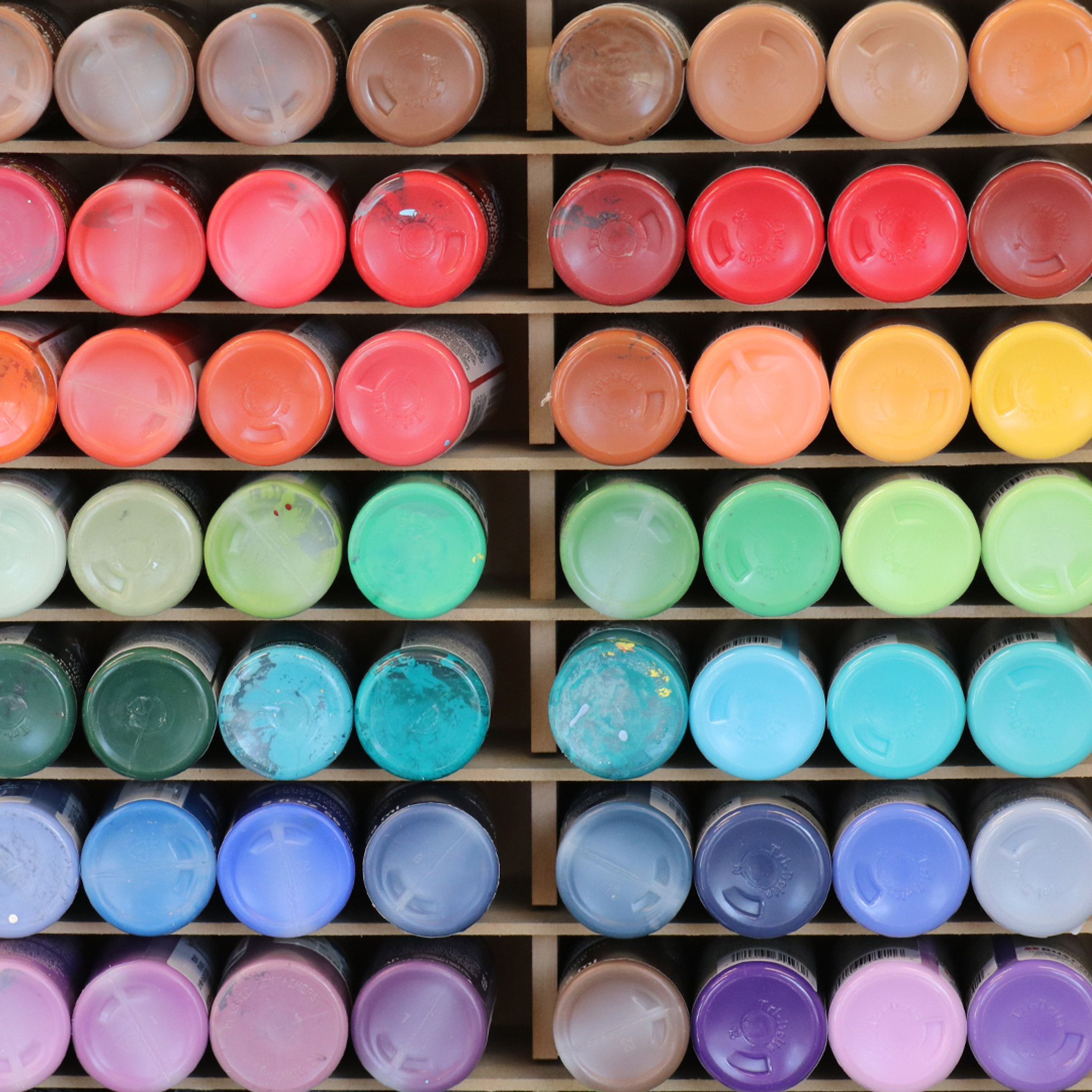 Paint Organizer for 51 Bottles Acrylic Paint, Craft Storage 51 Holes