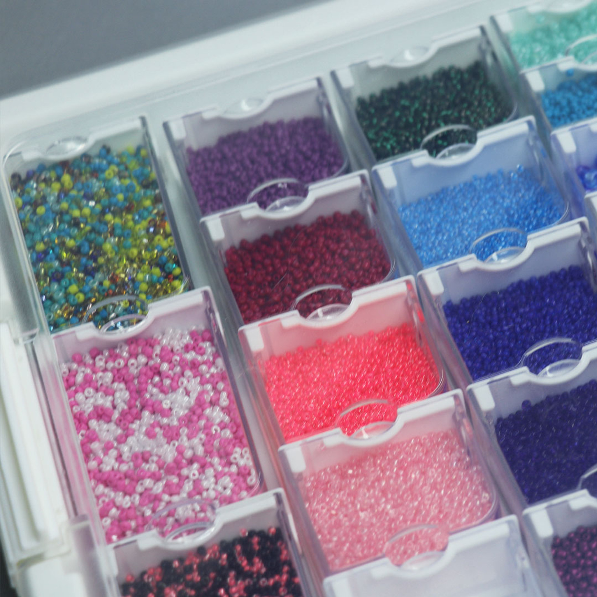 Elizabeth Ward Bead Storage Container/Solutions, Tiny, 2 x 1.125 x .725  (13pc) - AngularByDesign LLC