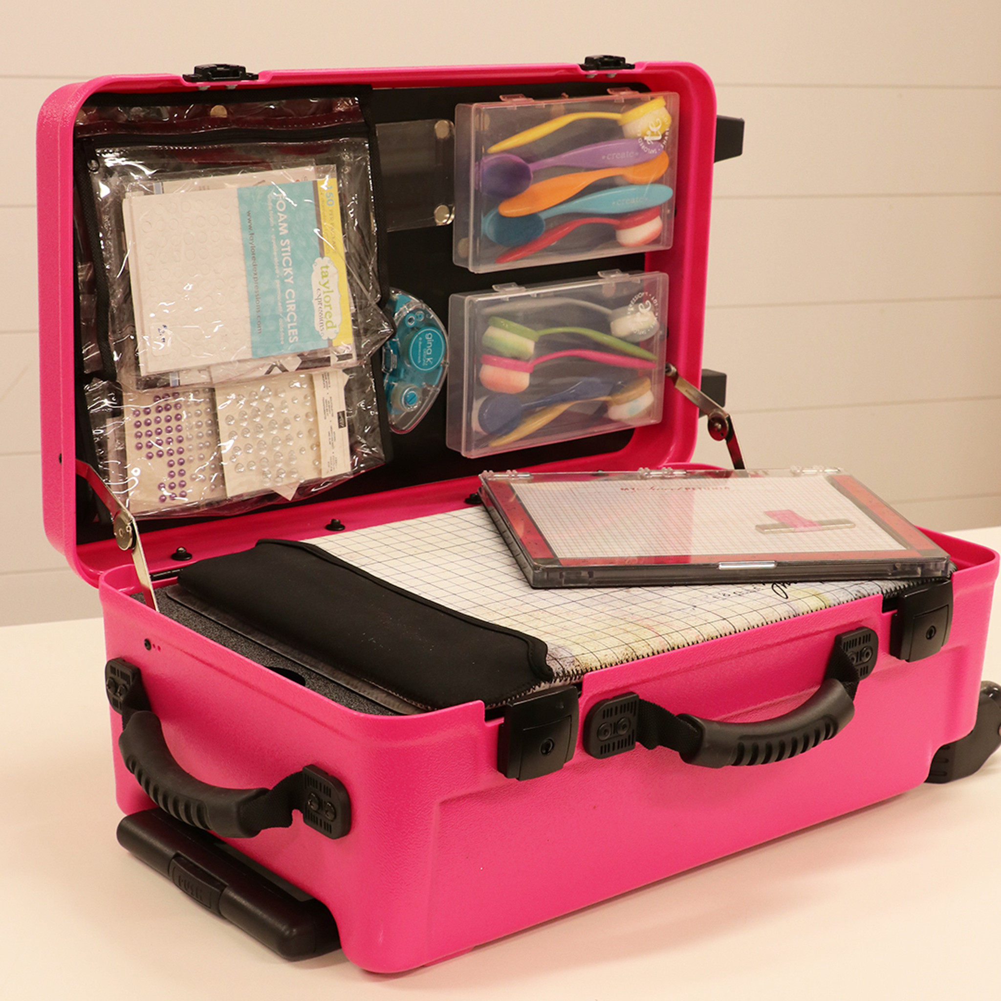 Pink Plastic Makeup Organizer Caddy Tote with Handle UK