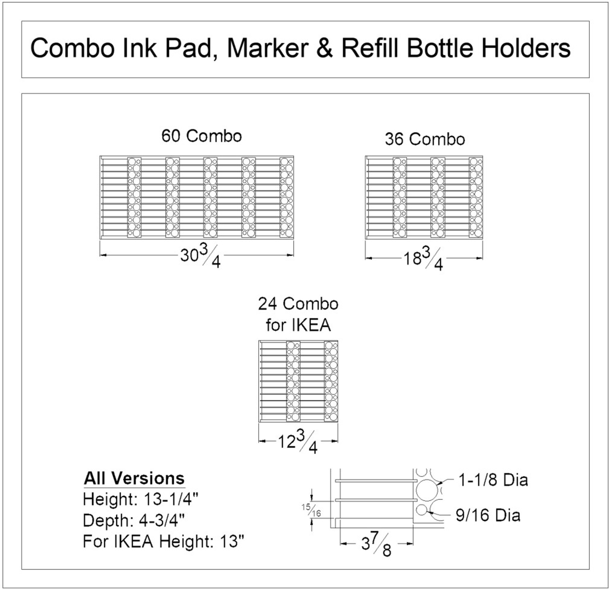 Combo Stamp Pad, Ink, and Marker Organizer | Stamp-n-Storage