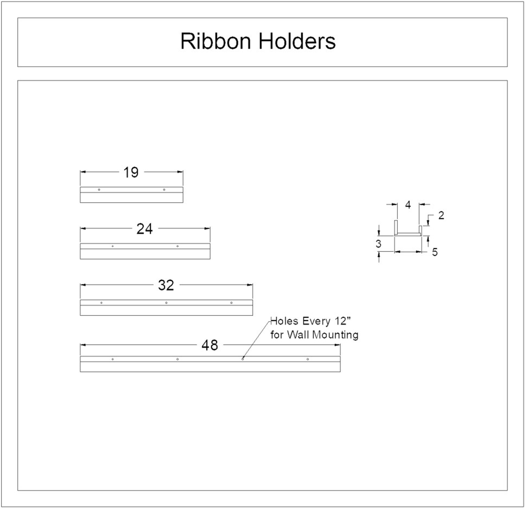 Ribbon Spool Rack Organizer for 4-5'' Spools 