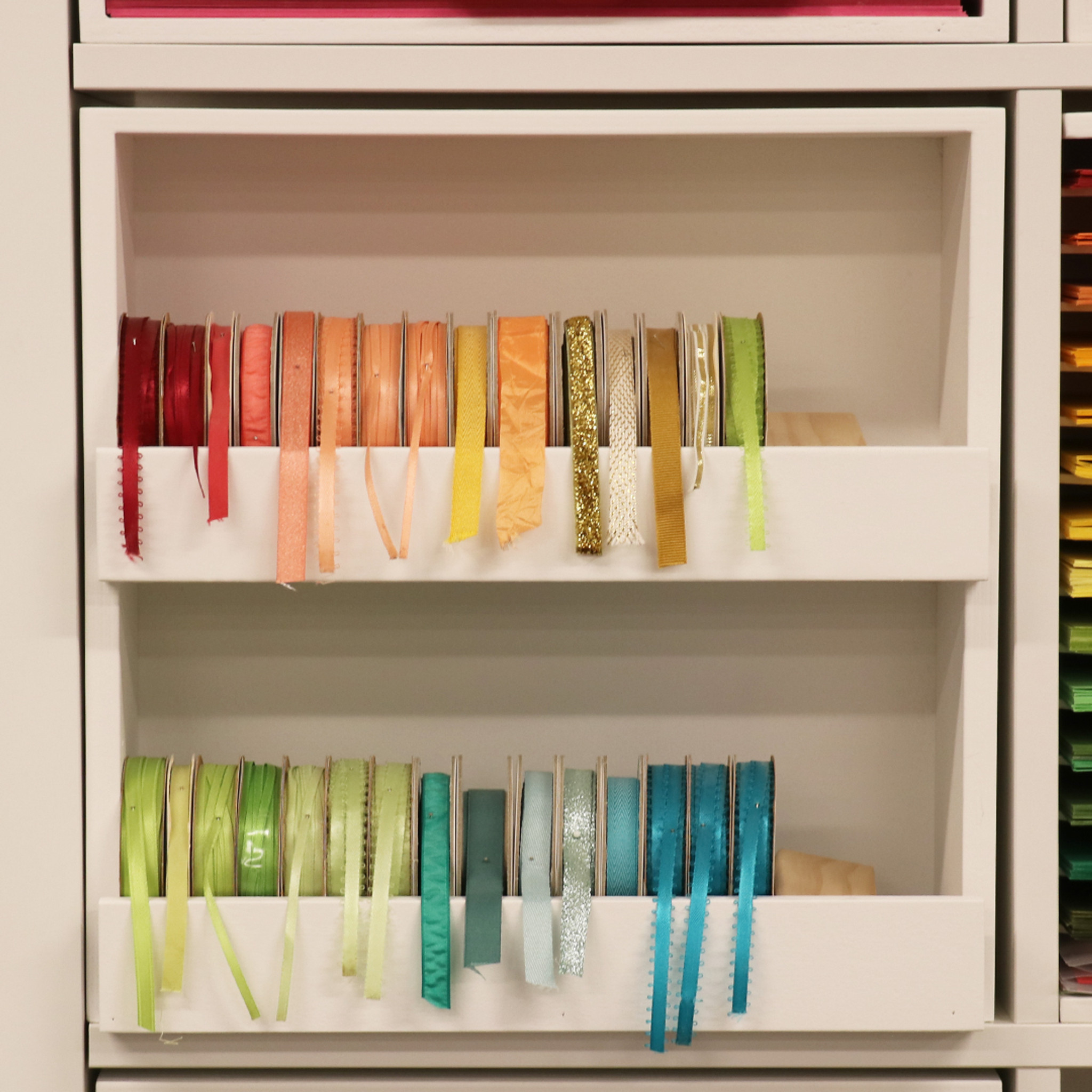  Stamp-n-Storage 33 Ribbon Shelf - Made to Hold Ribbon