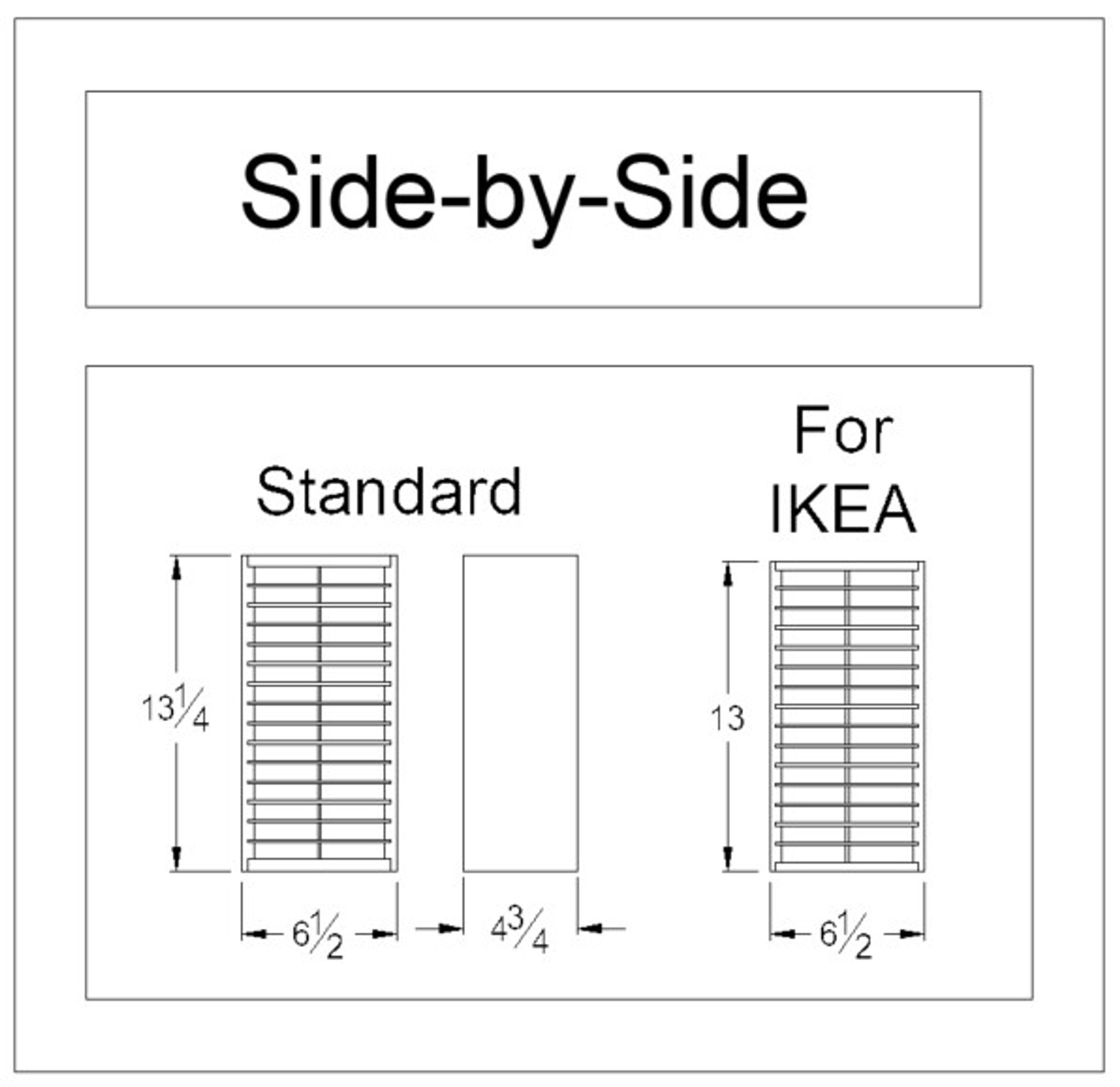  Stamp-n-Storage Marker Holder - Side-by-Side for IKEA (Will fit  IKEA Kallax Shelving)
