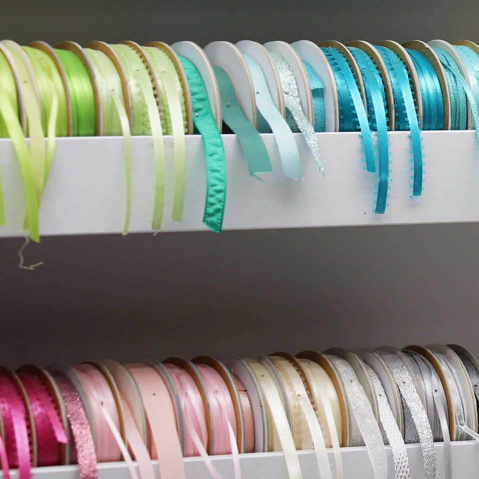 Ribbon Holder Shelf | Ribbon Shelf Organizer | Stamp-n-Storage