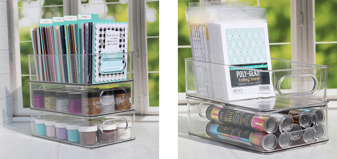 Clear Acrylic Craft Crate for Craft Organization