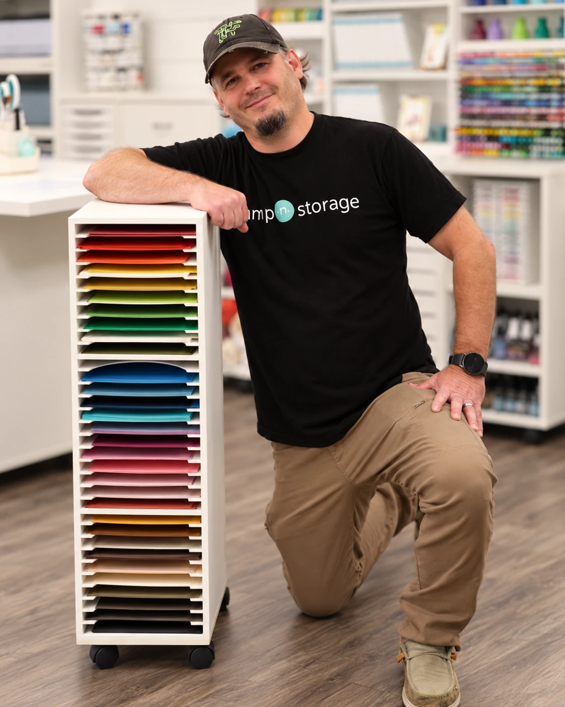Bryan with the Three-Tier Paper Holder