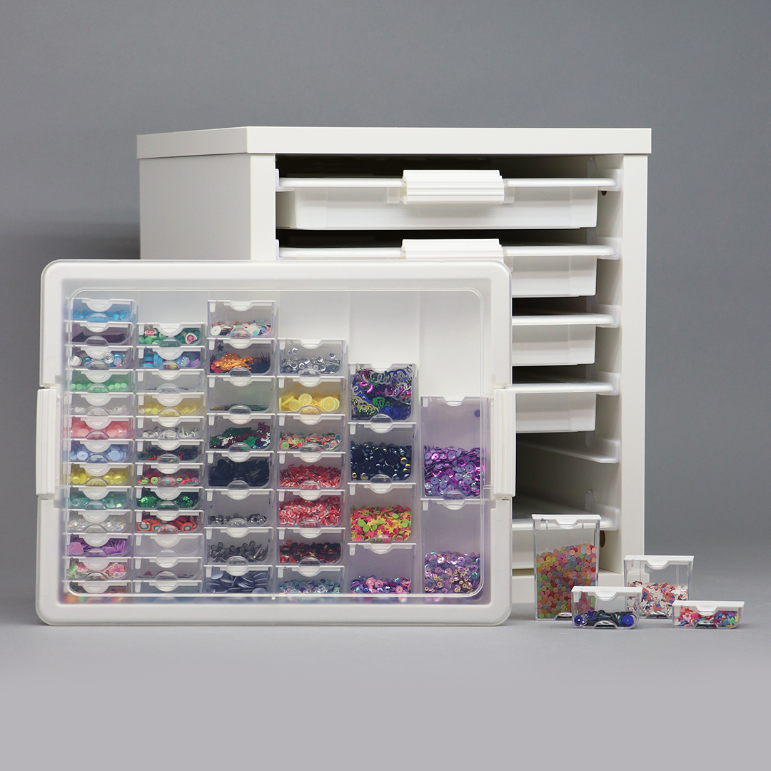 Elizabeth Ward Bead Storage Solutions 82 Piece Craft Supplies Organizer (2 Pack)