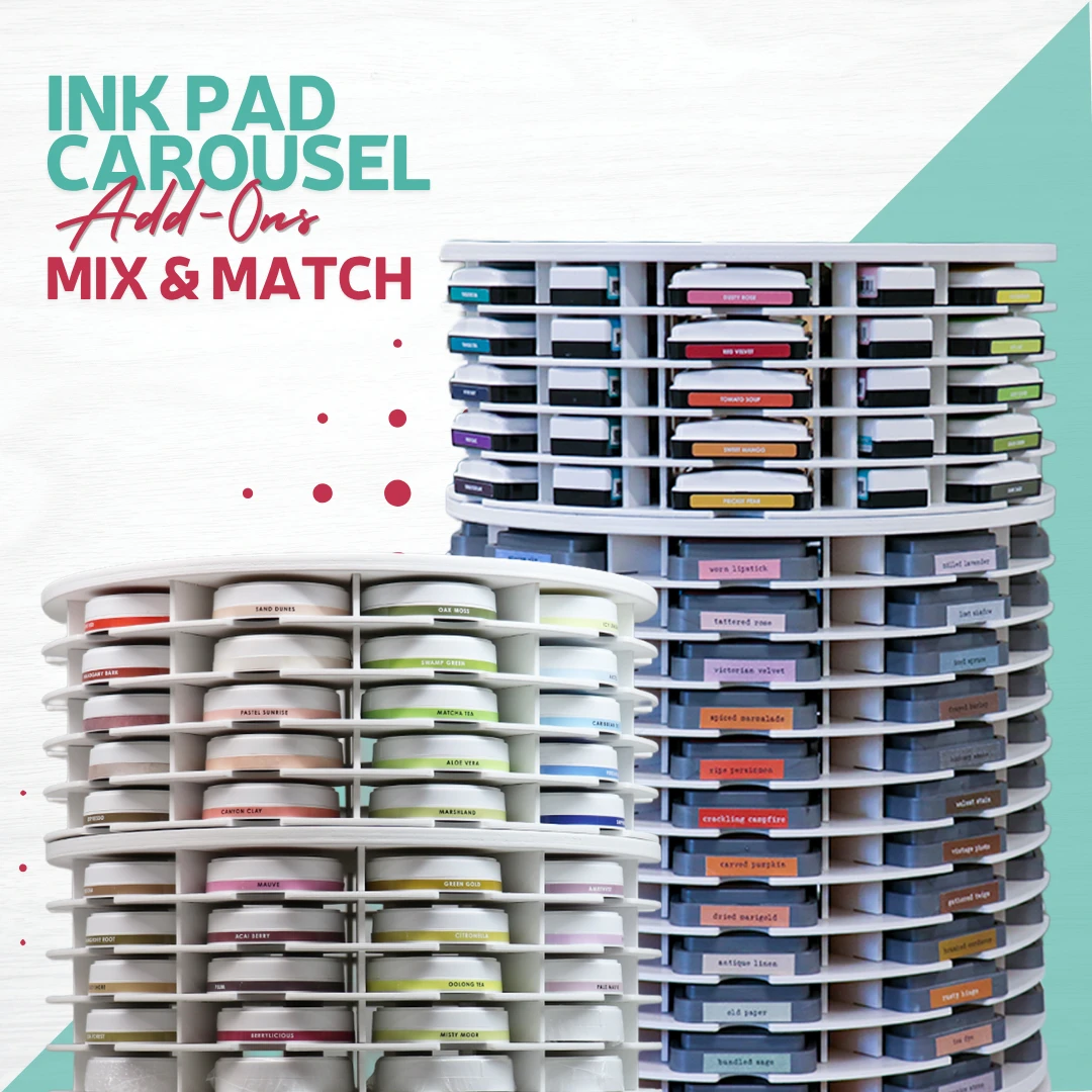 Mix and match Ink Pad Carousel Add-On combinations for Slim, Distress®, and Altenew®