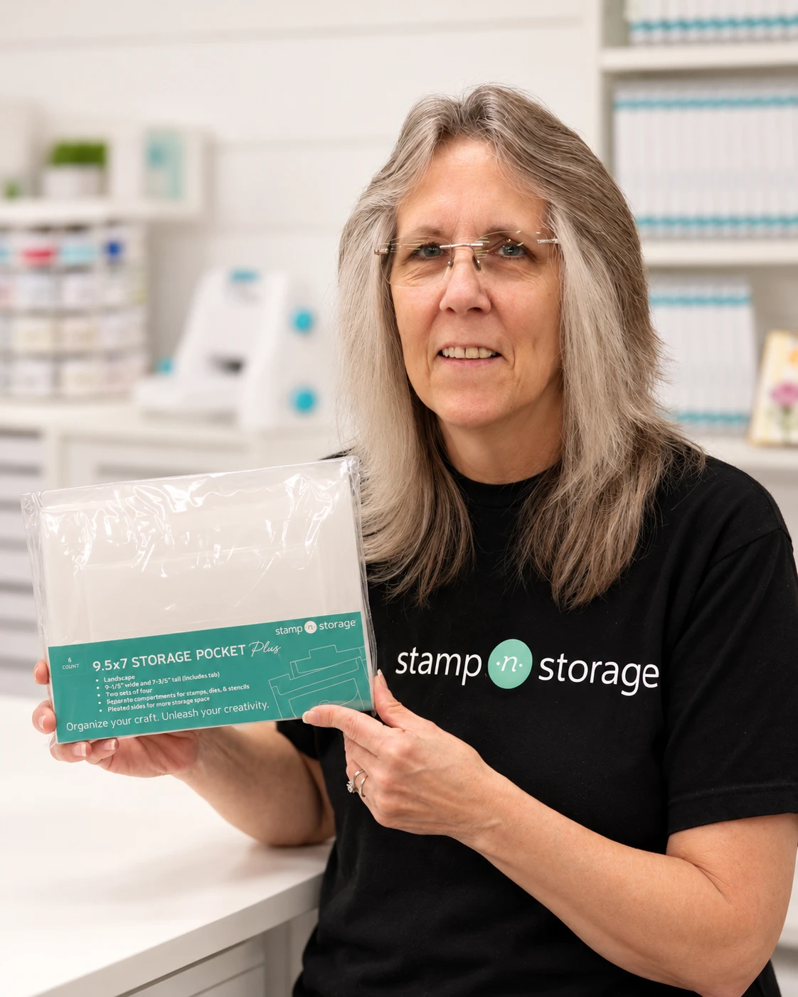 Sue A. with the Storage Pockets Plus