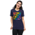 BProud Unisex T-Shirt with text "BProud Strong Equal Human" front view, on a small model.