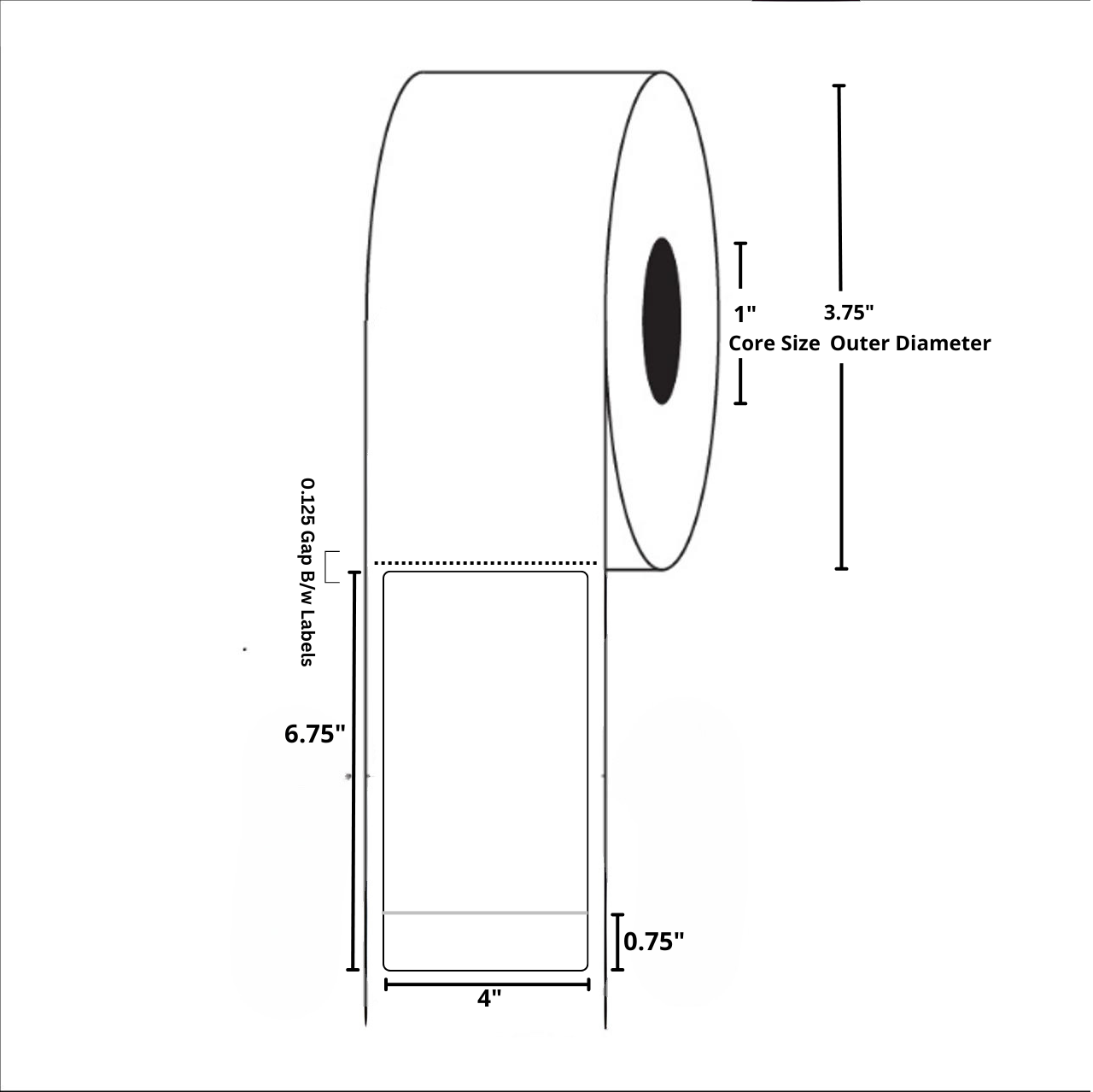 コッペページ 4X6.75 Fedex Direct Thermal Shipping Labels | BisLabels.com