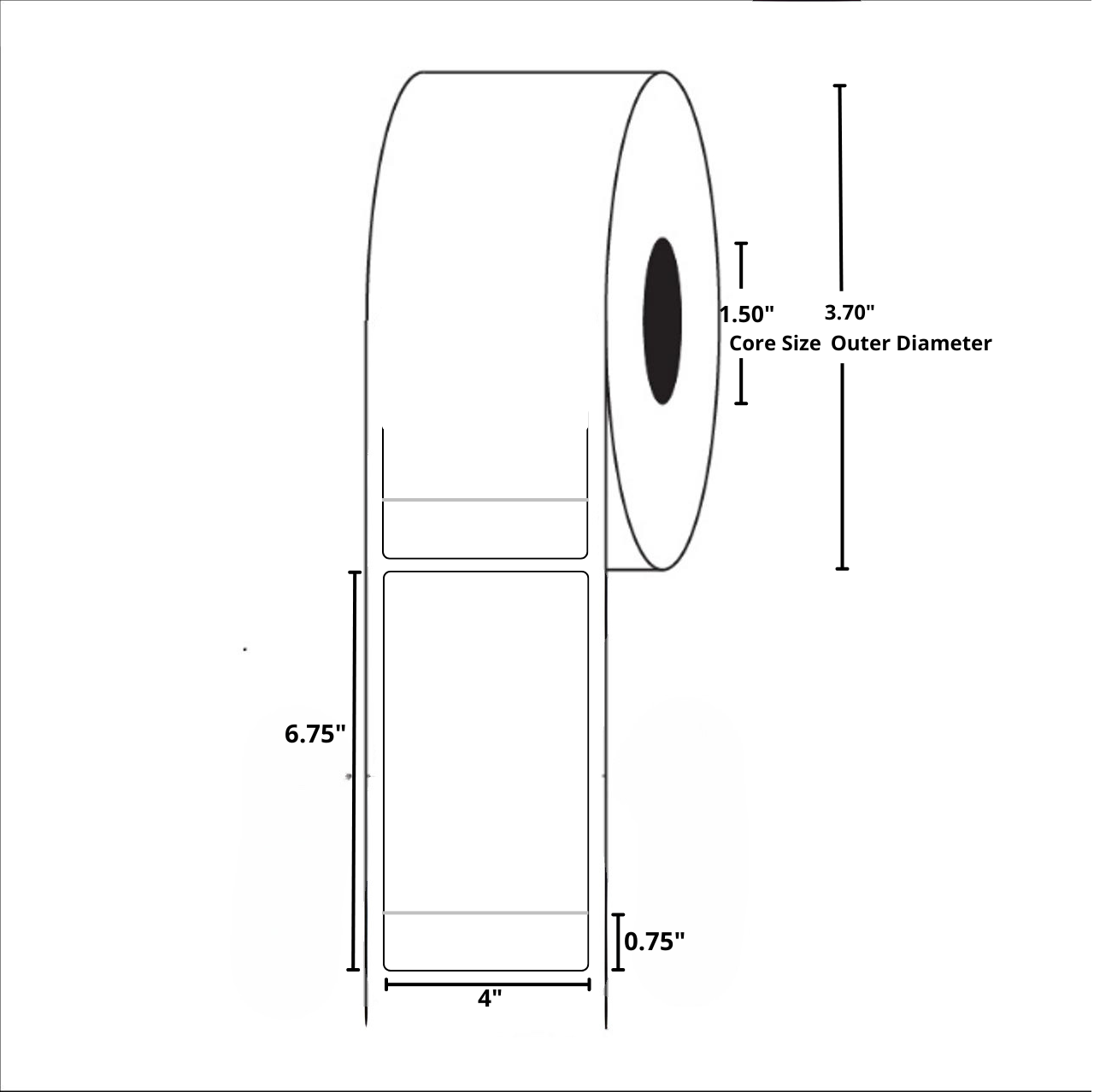 ta-bu-！ページ 4X6.75 Fedex Direct Thermal Shipping No Perf Labels | BisLabels.com