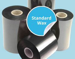 6.5" x 1345' Thermal Transfer Standard WAX Ribbon, Resin Enhanced