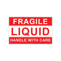 2.5" x 4" "Liquid" Label, Paper, 500 Labels Per Roll
