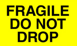 3" x 5" "Do Not Drop" Label, Paper, 500 Labels Per Roll