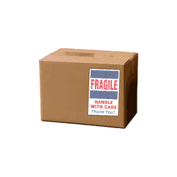 4" x 6" "Handle With Care" Label, Paper, 500 Labels Per Roll