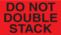3" x 5" "Do Not Double Stack" Label, Paper, 500 Labels Per Roll