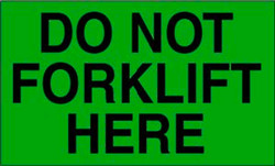 3" x 5" "Do Not Forklift" Label, Paper, 500 Labels Per Roll