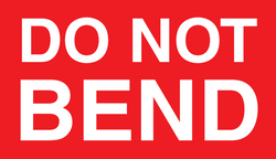 3" x 5" "Do Not Bend" Label, Paper, 500 Labels Per Roll