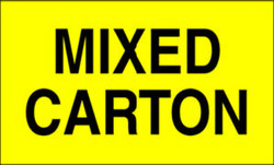 3" x 5" "Mixed Carton" Label, Paper, 500 Labels Per Roll