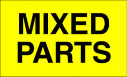 3" x 5" "Mixed Parts" Label, Paper, 500 Labels Per Roll