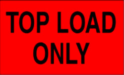 3" x 5" "Top Load Only" Label, Paper, 500 Labels Per Roll