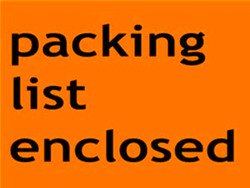 3" x 5" "Packing List Enclosed" Label, Paper, 500 Labels Per Roll