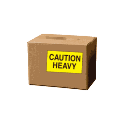 3" x 5" "Caution Heavy" Label, Paper, 500 Labels Per Roll