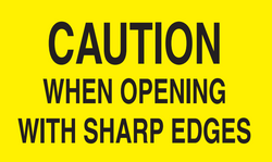 3" x 5" "Caution" Label, Paper, 500 Labels Per Roll