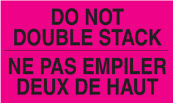 3" x 5" "Do Not Double Stack" Label, Paper, 500 Labels Per Roll