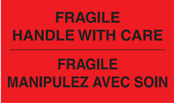3" x 5" "Fragile" Label, Paper, 500 Labels Per Roll