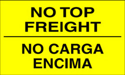 3" x 5" "No Top Freight" Label, Paper, 500 Labels Per Roll