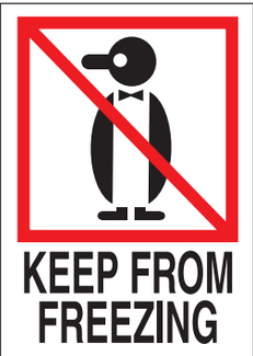 4" x 6" "Keep From Freezing" Label, Paper, 500 Labels Per Roll