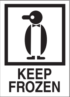 4" x 6" "Keep Frozen" Label, Paper, 500 Labels Per Roll