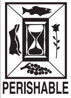 3" x 4" "Perishable" Label, Paper, 500 Labels Per Roll