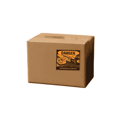 4.375" x 5" "Danger Aircraft" Label, Paper, 500 Labels Per Roll