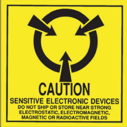 2" x 2" "Sensitive Electronic Devices" Label, Paper, 500 Labels Per Roll