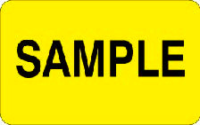 1.25" x 2" "Sample" Label, Paper, 500 Labels Per Roll