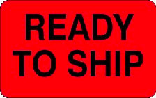 1.25" x 2" "Ready to Ship" Label, Paper, 500 Labels Per Roll