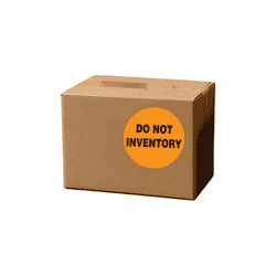 2" Diameter, "Do not Inventory" Circle Label, Paper, 500 Labels Per Roll